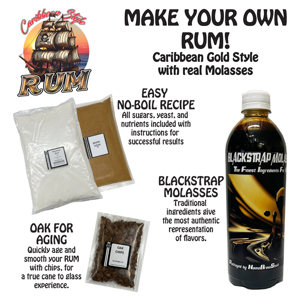Gold Rum Fermentation & Distilling Kit - 5 Gallon