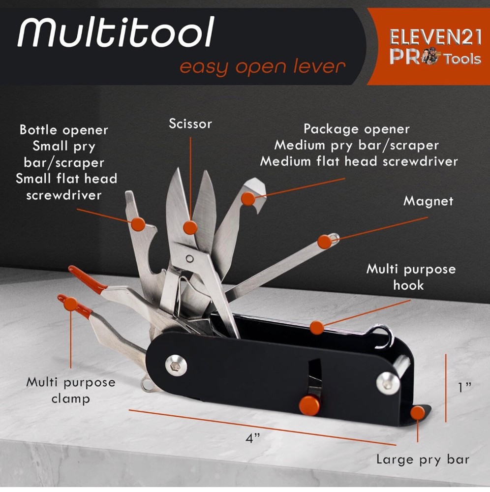 Easy open Multi tool Zipper Pull Button Hook ATM Grabber Jar Can Opener