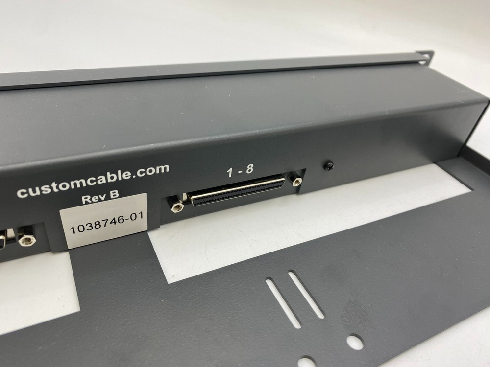 Custom Cable HDPP16 High Density Patch Panel 16 RJ-45 Ports NOS Black