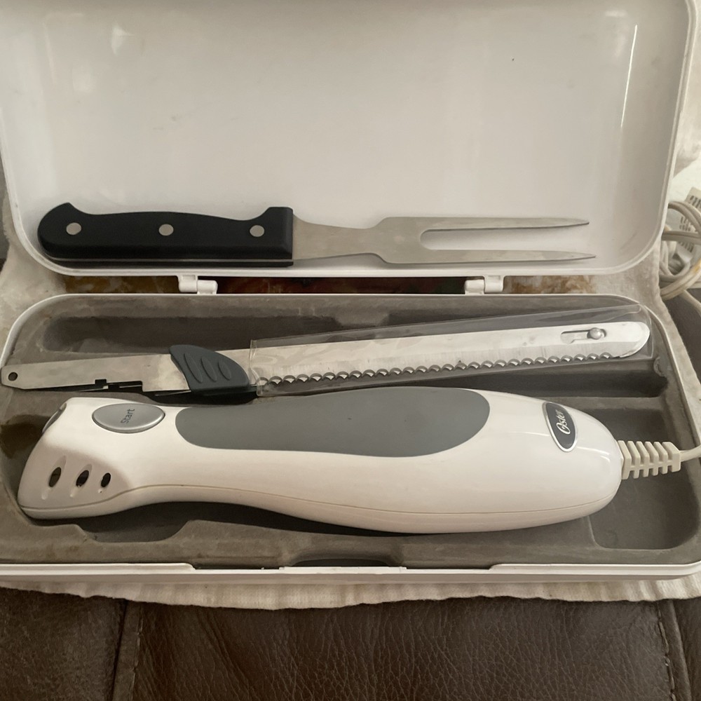 Oster Electric Knife & fork with Case Tested & Working