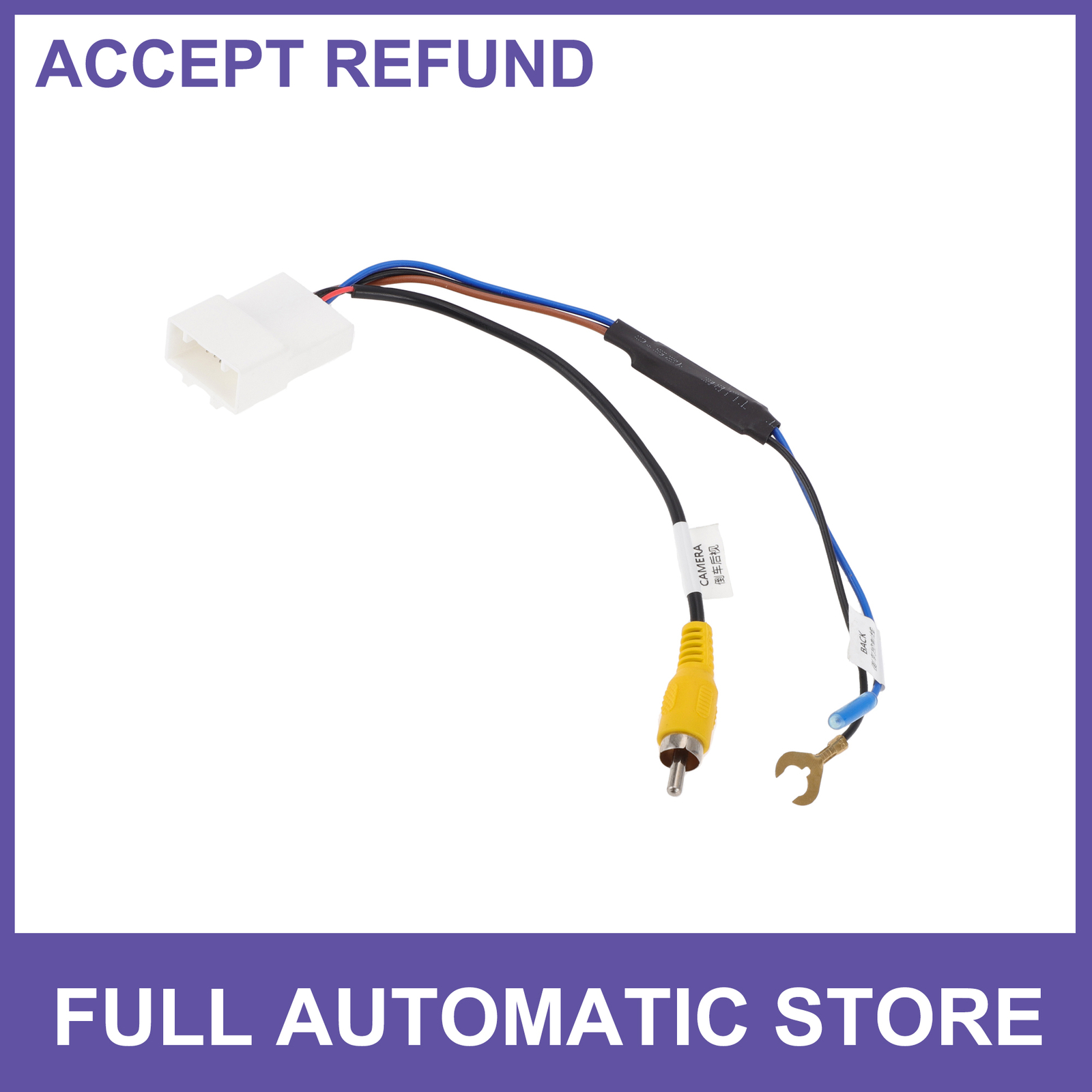 RCA Reverse Rear View Camera Adapter Wire Harness Cable for Hyundai for Kia