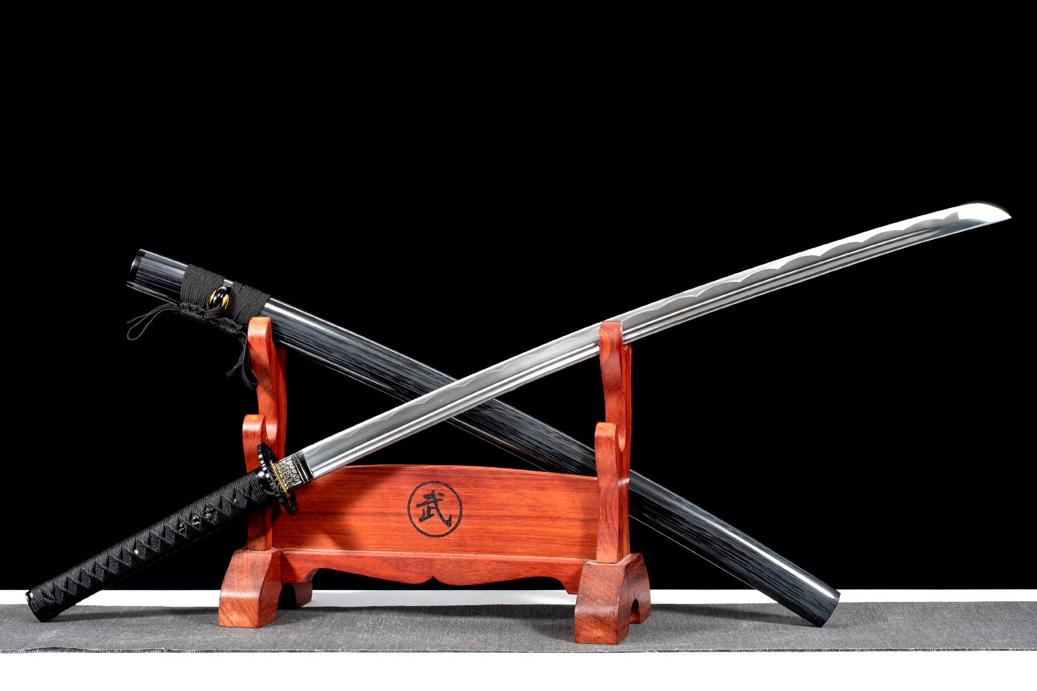 Sharp All Black Katana 1095 Steel Battle Ready Japanese Samurai Functional Sword