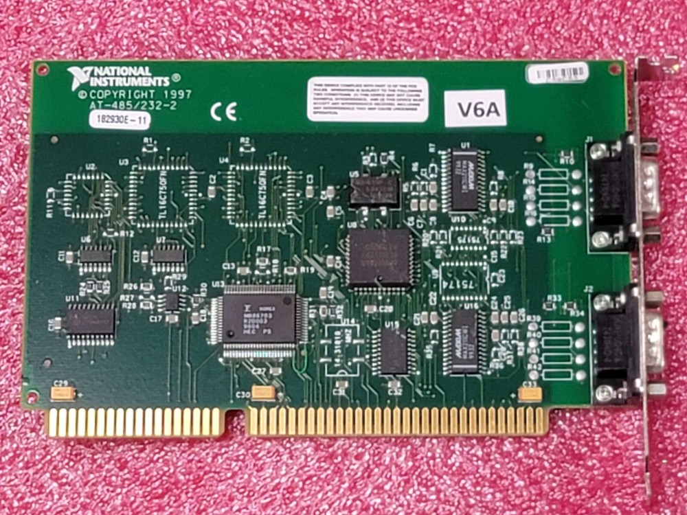 National Instruments AT-485 232 ISA Serial Interface Circuit board PCB #V6A
