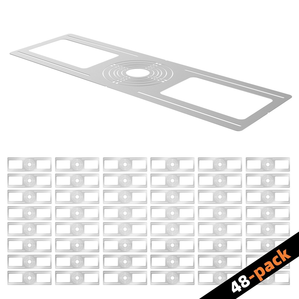 Lot 26" Panel Light Mounting Base Plate, 6/24/48/72 Pack Silver