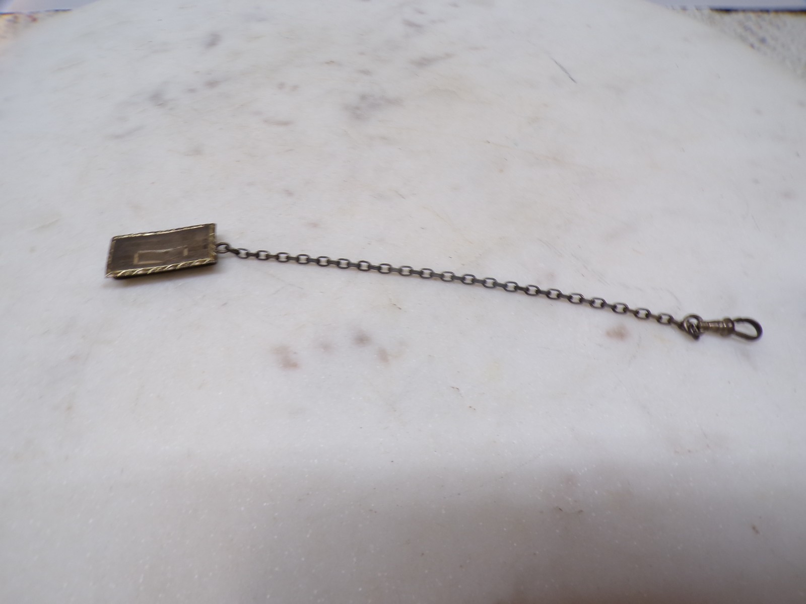 GLP George L Paine Co Sterling Beltogram Art Deco Belt Loop Chain