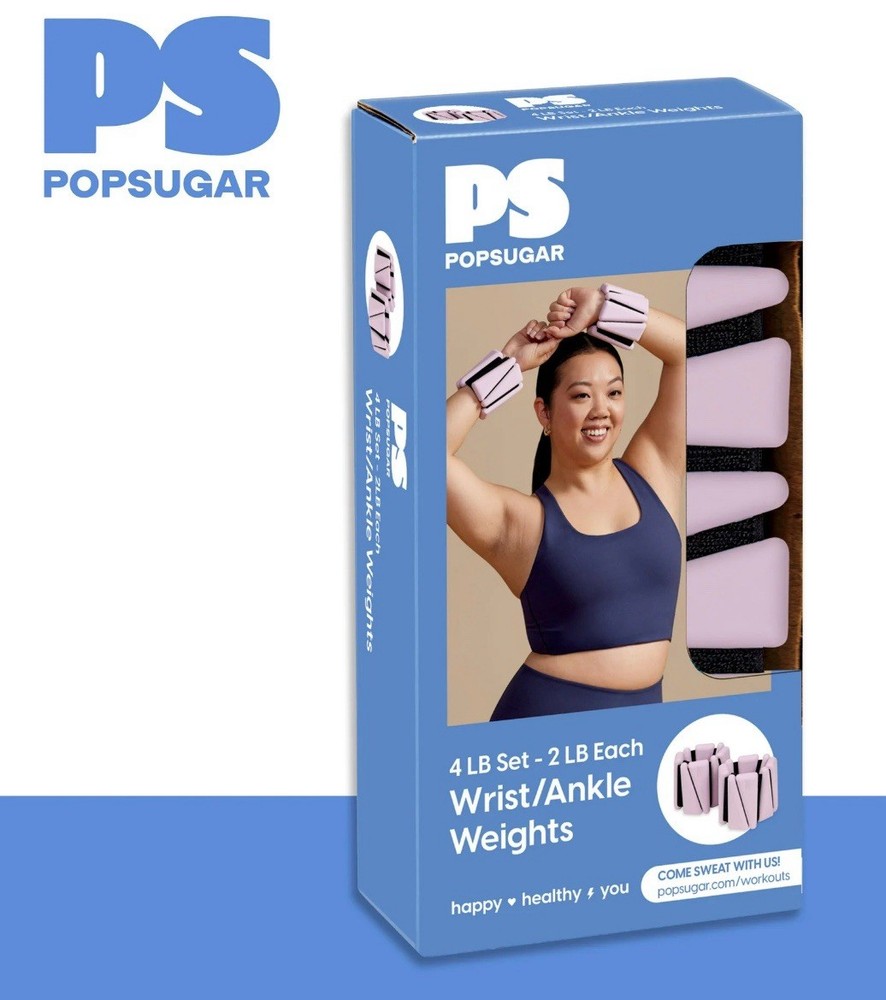 Popsugar Wrist Weight, 4 lb,Adjustable Straps