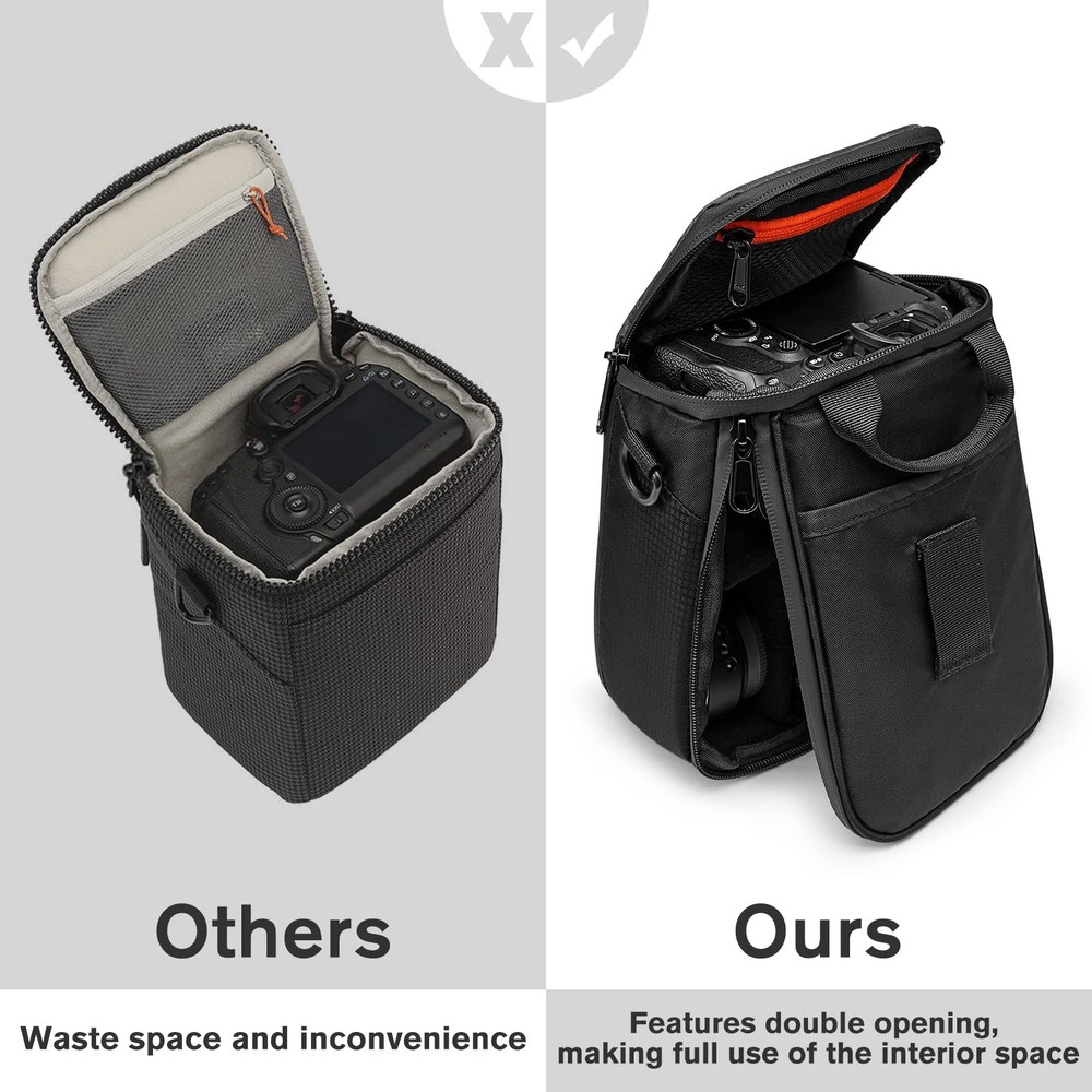 Camera Bag Waterproof Shockproof Lens Case Camera Insert Bag Practical Padded...