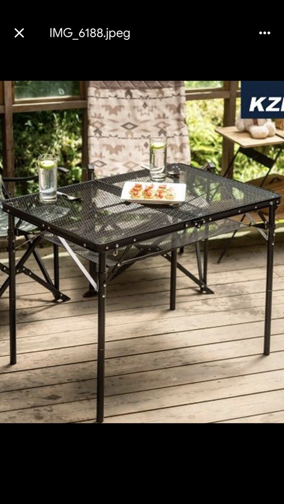KZM Union iron mesh 2 folding table 129$