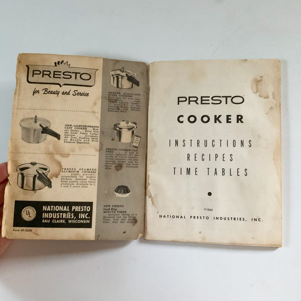 One Presto Control Master Operating User Manual Vintage Appliance