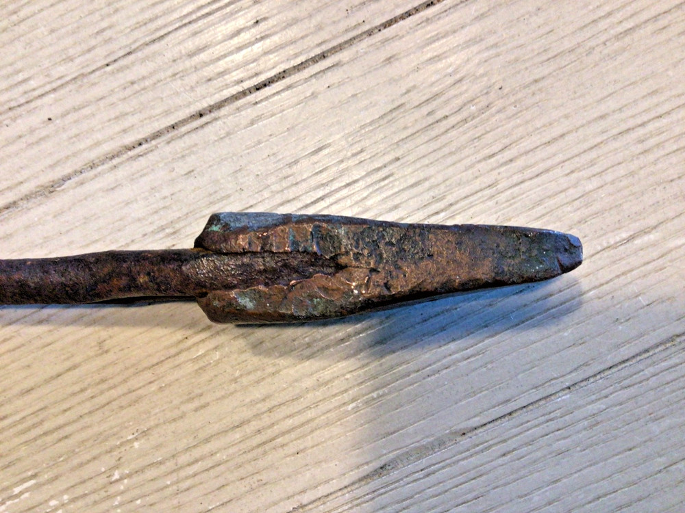 Vintage Primitive Hand Forged Metal Blacksmith Tool