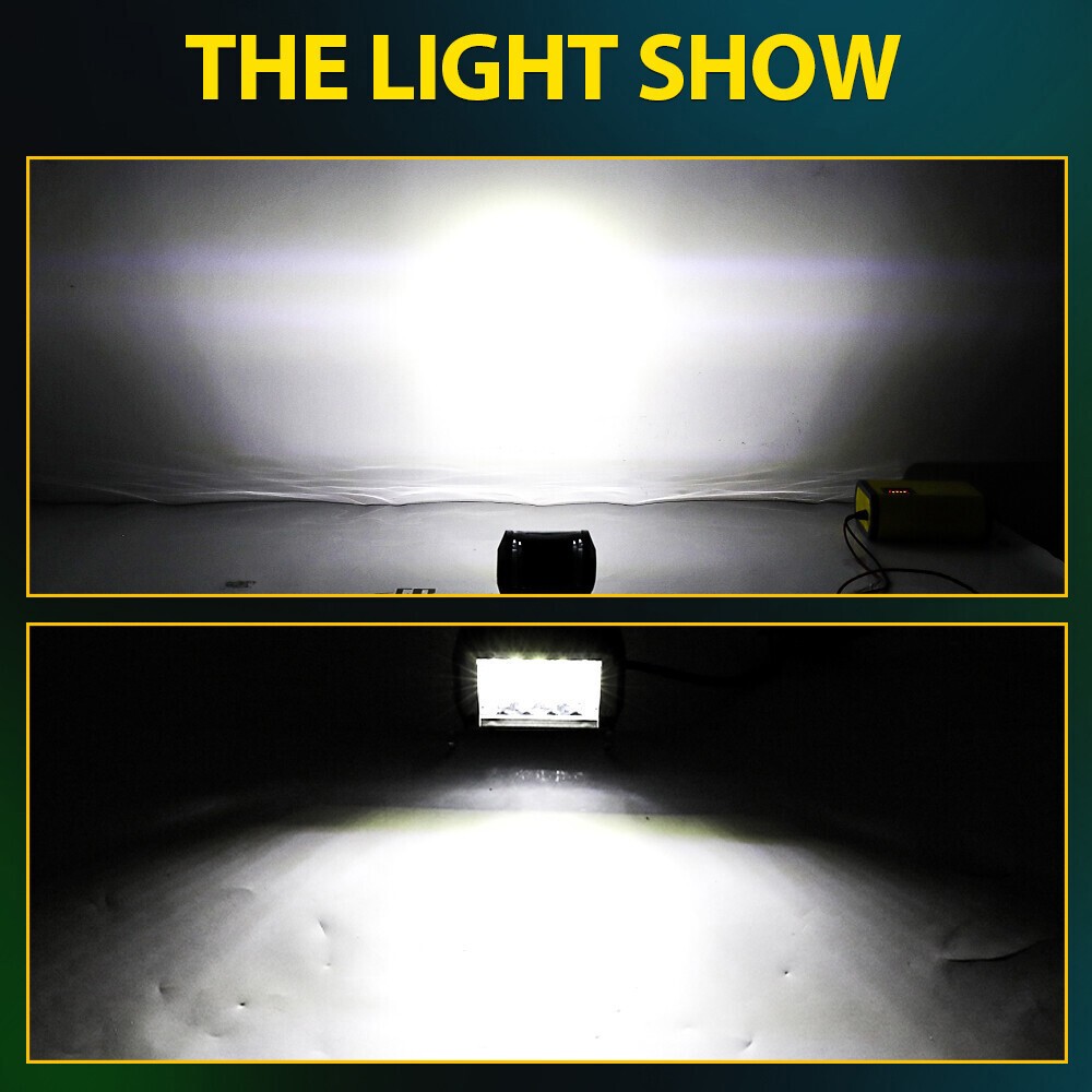 Pair 4" LED Work Light Bar Spot Flood Pods Fog Lamp Offroad Driving Truck ATV