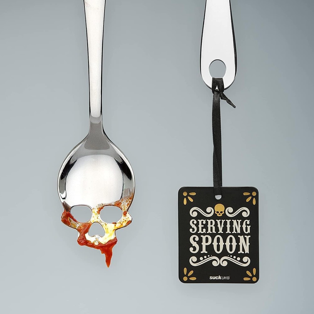Skull Serving Spoon - Gothic Kitchenware - Horror Kitchen Accessories - Goth ...