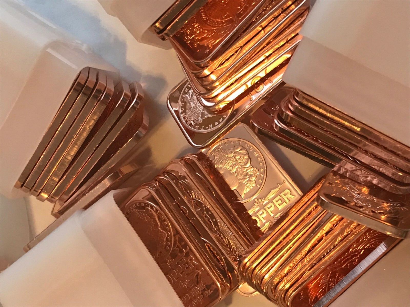 Morgan Dollar Bar 20-PACK Of Copper Bars 1 ounce each, 20 Bars, by REEDERSONG