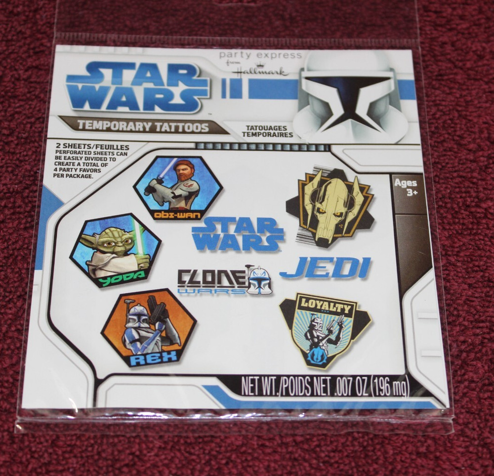 Hallmark Lucas Films Temporary Tattoos - 2 sheets