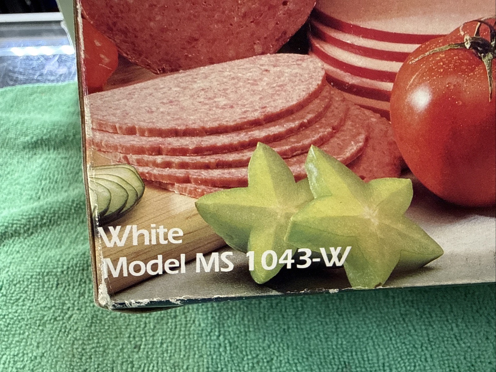 Rival Fold Up Food Slicer 1043-W Electric Portable Deli Style Meat and Cheese