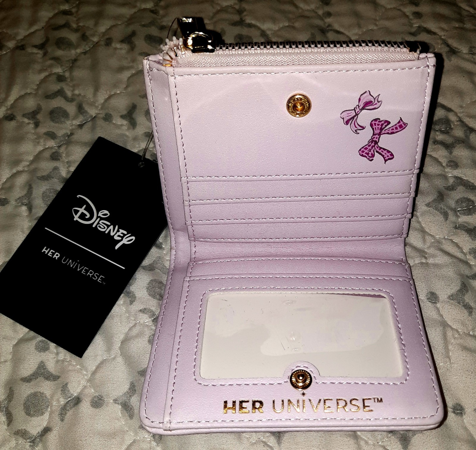 🎀Disney The Aristocats Marie Furry Face Flap Wallet Pink Bow🎀Her Universe🆕️