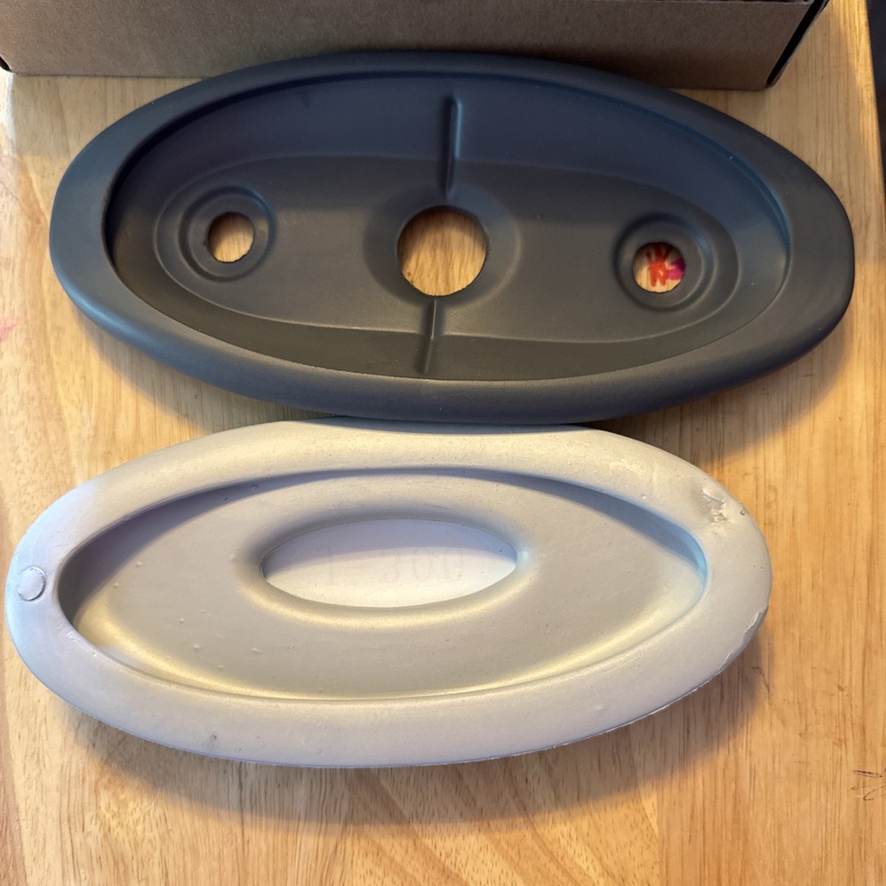 1-Pack 2472-824 Spa Oval Pillow Insert and Back Mount -Enhanced Support, Gray