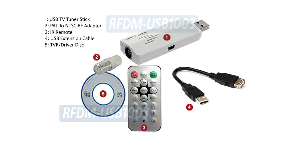 PC-Based RF To PC USB Video Demodulator Recorder For NTSC PAL System