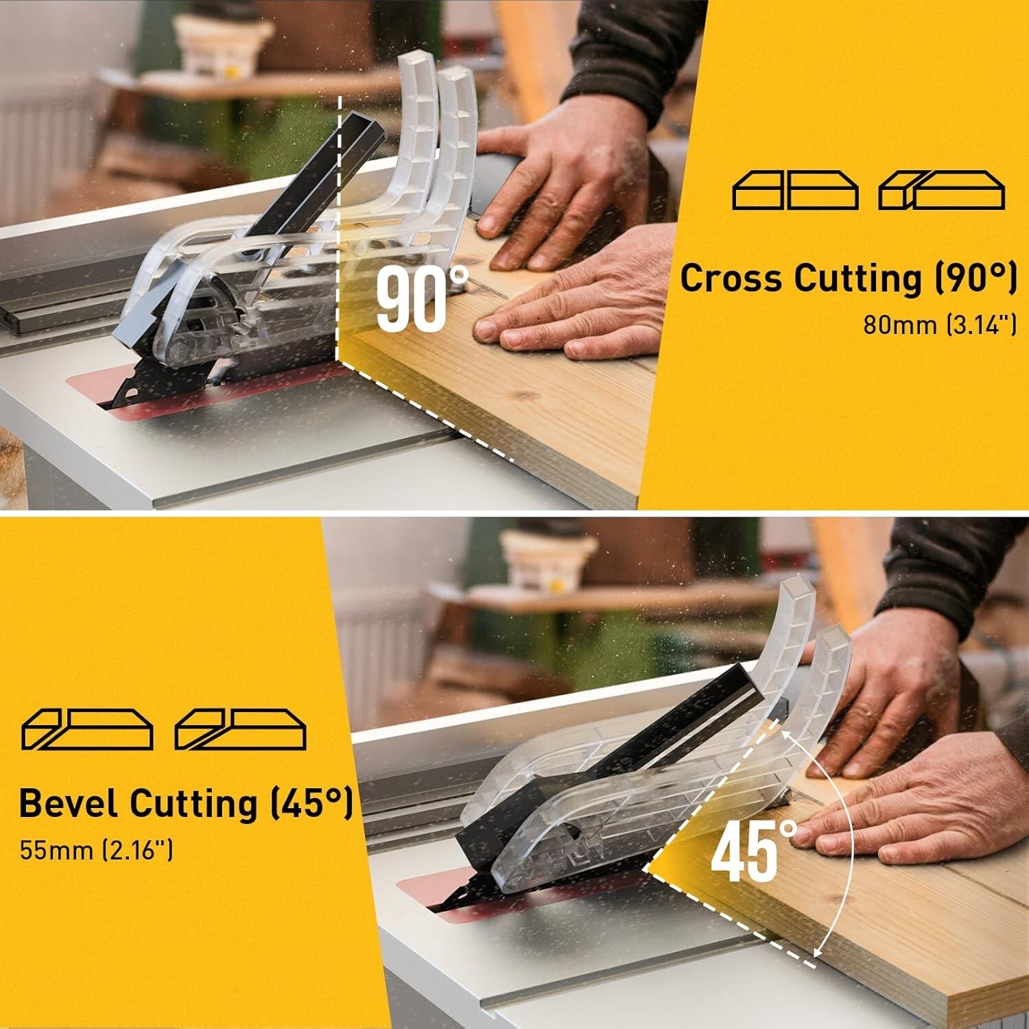 MarvTool 10" Table Saw with 36T Blade 15Amp 4600RPM 90°& 0-45°Cutting Corded Saw