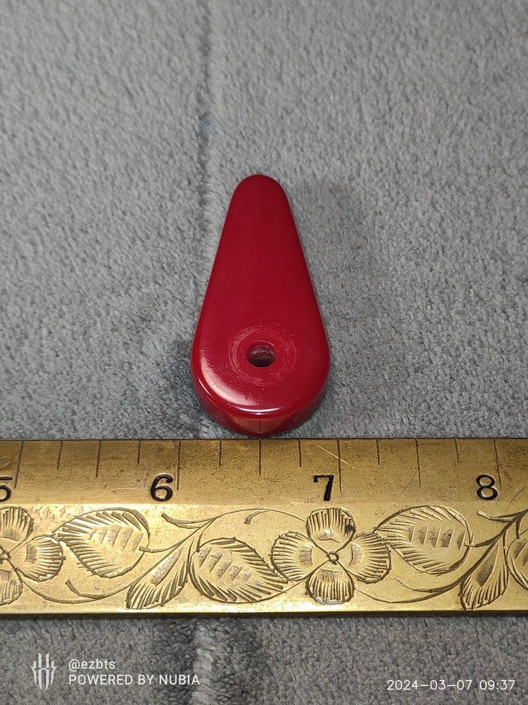 Bakelite Catalin Pinball Flipper Bat Cherry Red Nice One piece VHTF