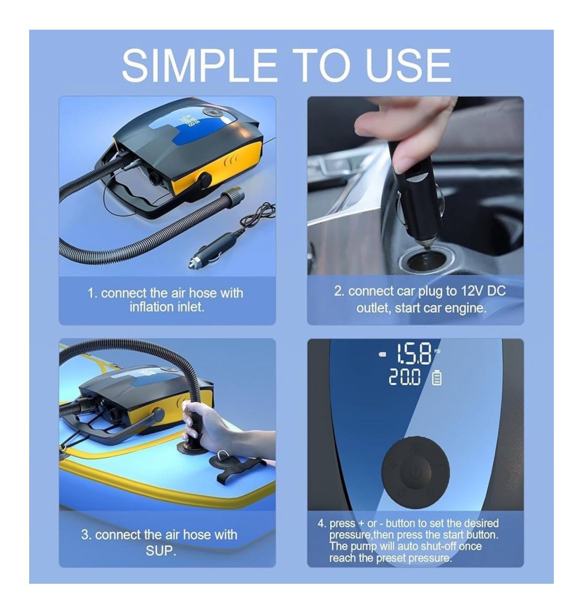 50PSI High Pressure SUP Air Pump