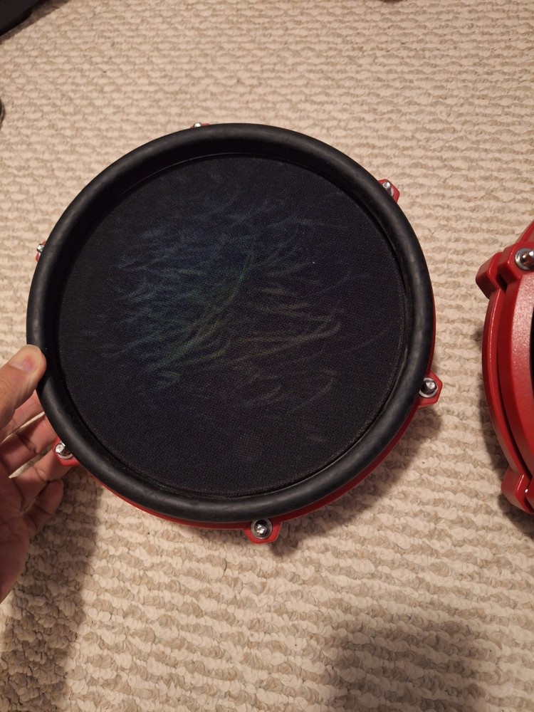 2 Alesis Nitro Electronic RED Mesh Snare Drum Pad