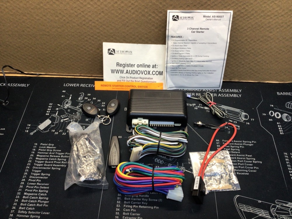 Audiovox AS9055T 1 Button Remote start open box