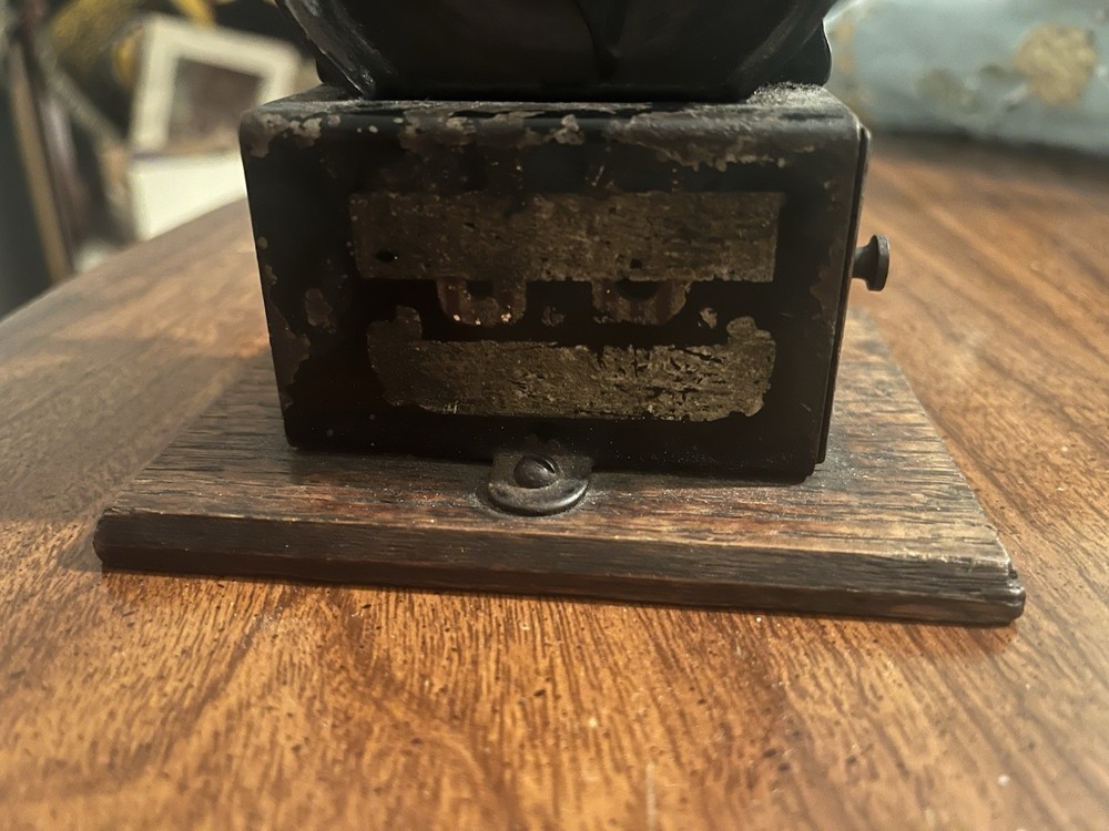 Antique Pencil Sharpener Hand-Crank with Drawer