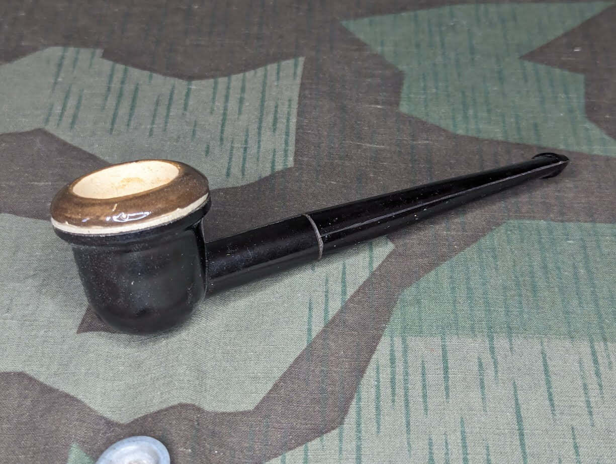 Vintage 1940s WWII German Soldier's Bakelite Ceramic Pipe Unused Unsmoked NOS