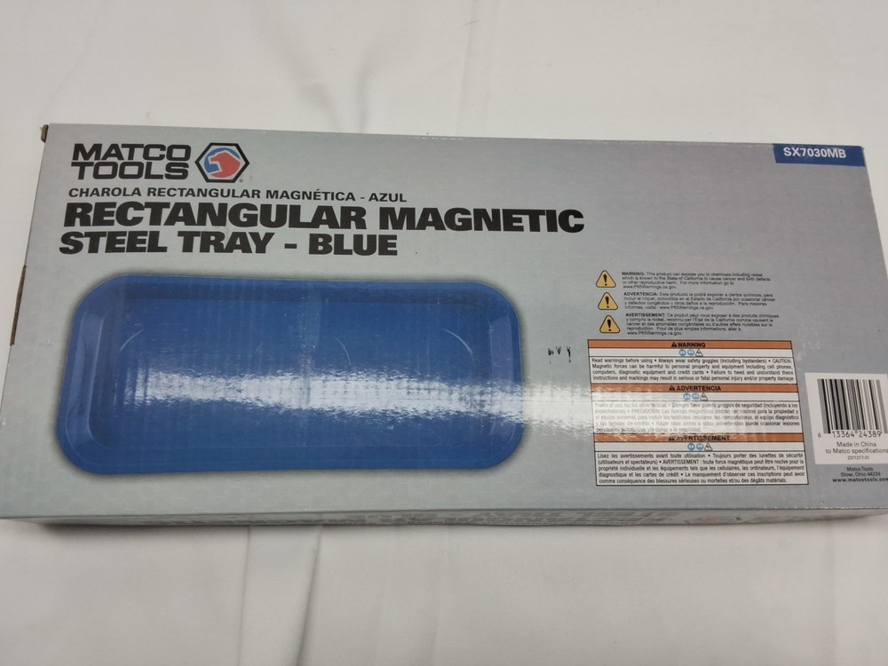 MATCO SX7030MB RECTANGULAR MAGNETIC STEEL TRAY - BLUE