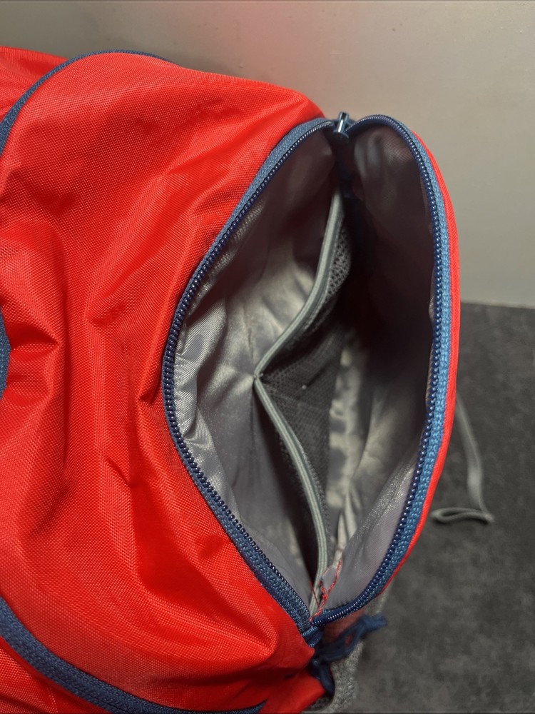 CamelBak Scout Hydration Backpack Red Blue Gray Reflective Stripes Kids