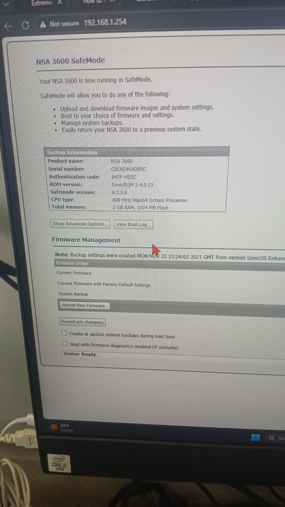 Dell SonicWall NSA 3600 Firewall Security Appliance WORKING