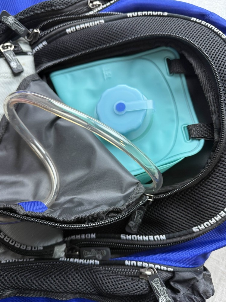 No Errors Baseball Softball Backpack Hydration Bladder Blue Gray Gear Bag