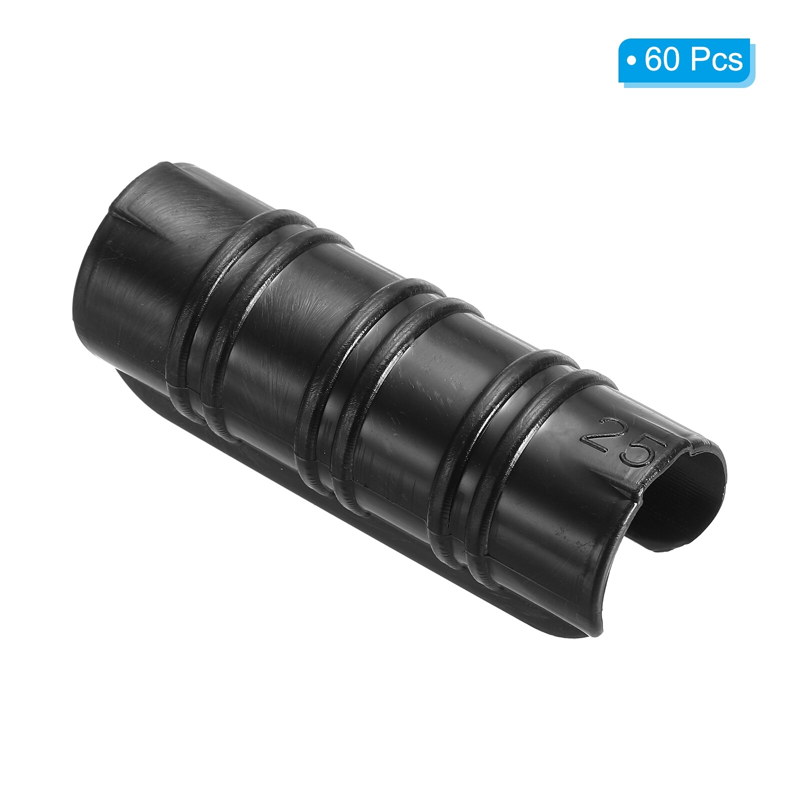 60Pcs 1" 25mm Greenhouse Clamps Clip Plastic Greenhouse Snap Tube Black