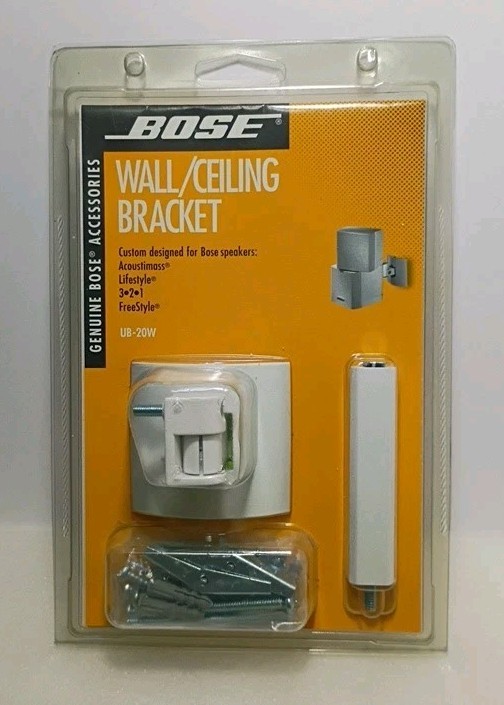 Genuine Bose ~ UB-20W ~ Wall/Ceiling Speaker Mounting Bracket ~ White