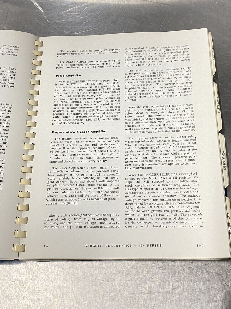 Tektronix 160 Series Instruments - User Guide / Manual /Instruction Book