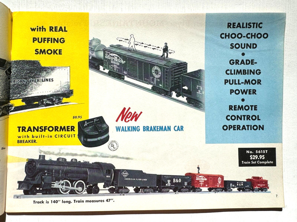 1956 Gilbert American Flyer Model Train Catalog- Perfect