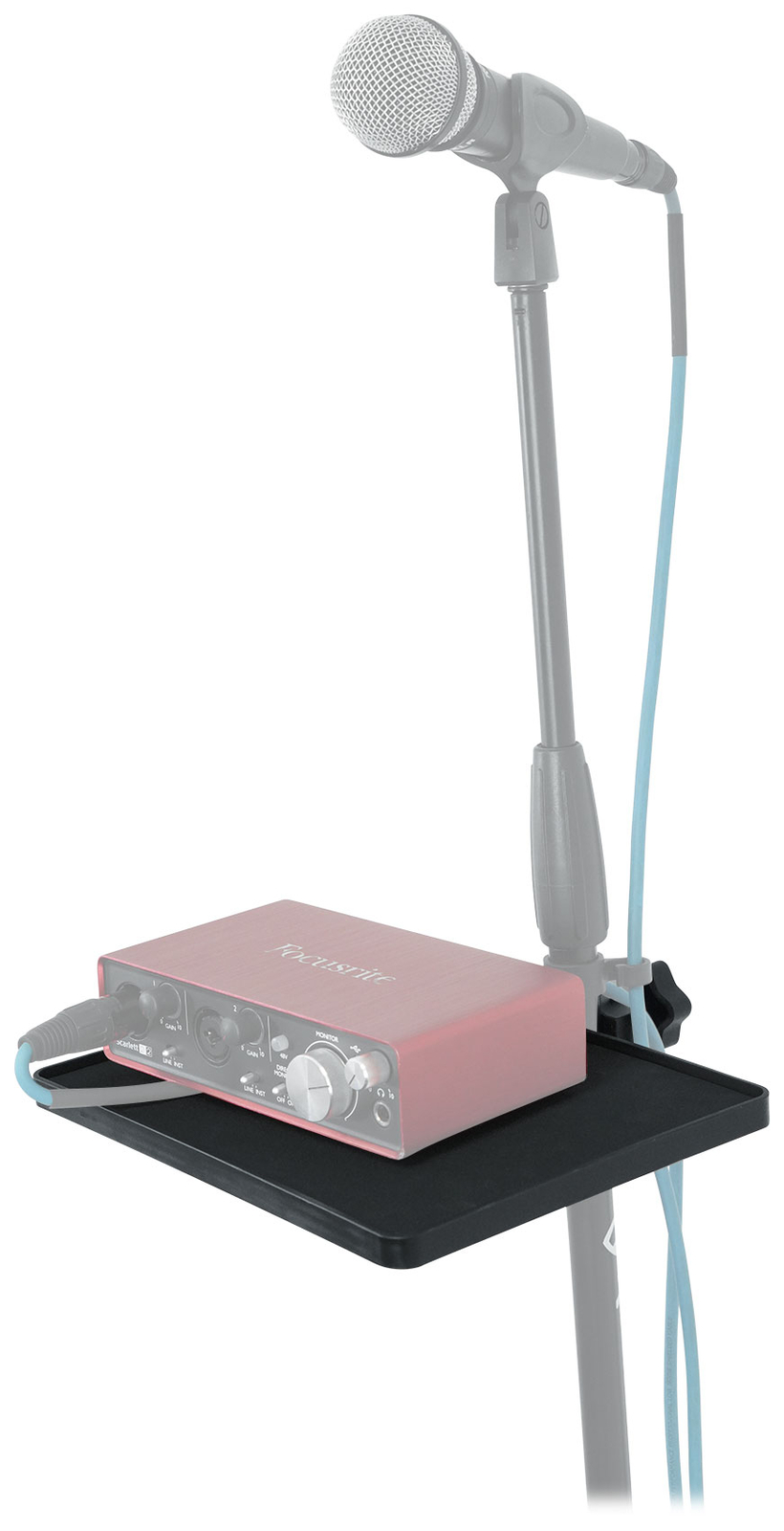 Rockville MTRAY Clamp-On Tray Utility Shelf For Any Mic Stand (9.7" x 7.3")