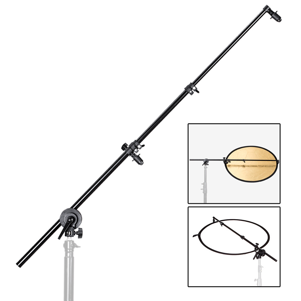 US 174cm Reflector Holder Crossbar PRO Studio Swivel Head Reflector Disc Arm