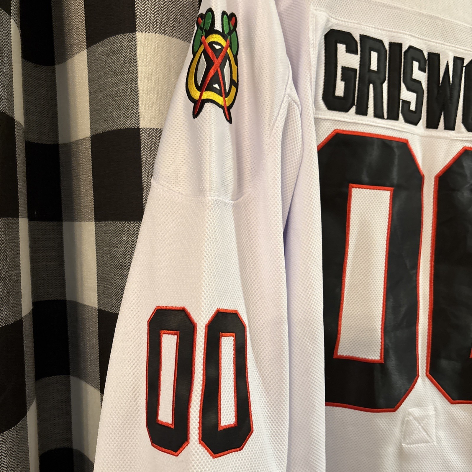 Chicago Blackhawks Jersey Mens XXXL, Clark Griswold Christmas Vacation Hockey 00
