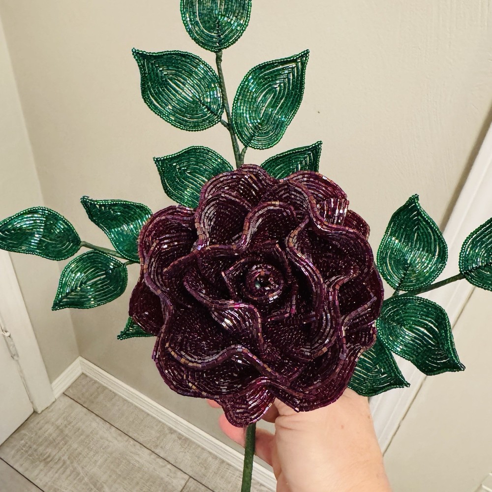 French Beaded Rose