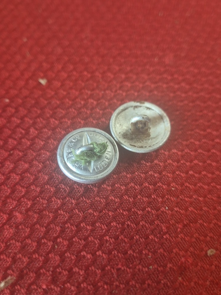 2 WWII German Uniform Buttons