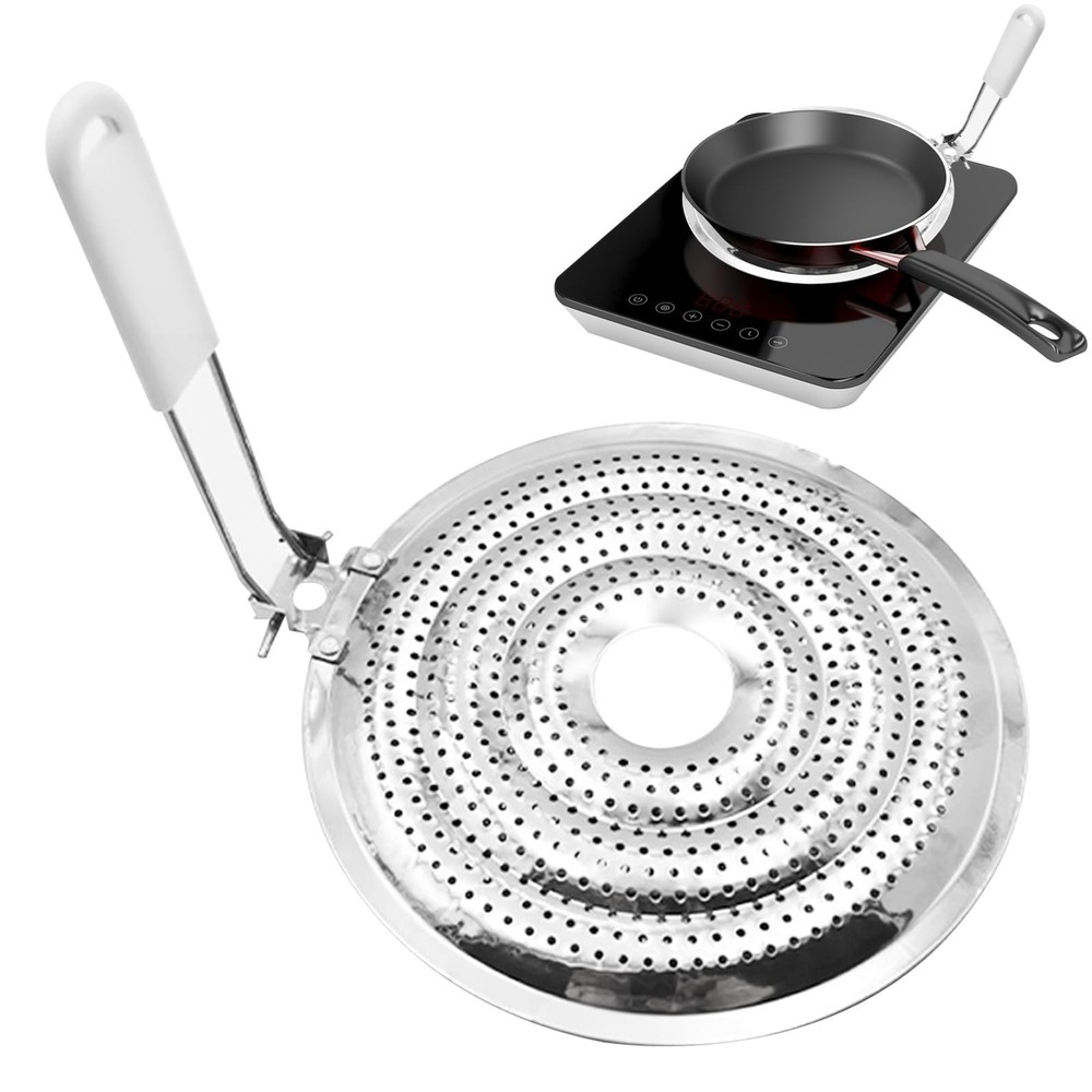 Heat DiffuserStainless Steel Heat Diffuser With Cool Touch Handle for Gas and...