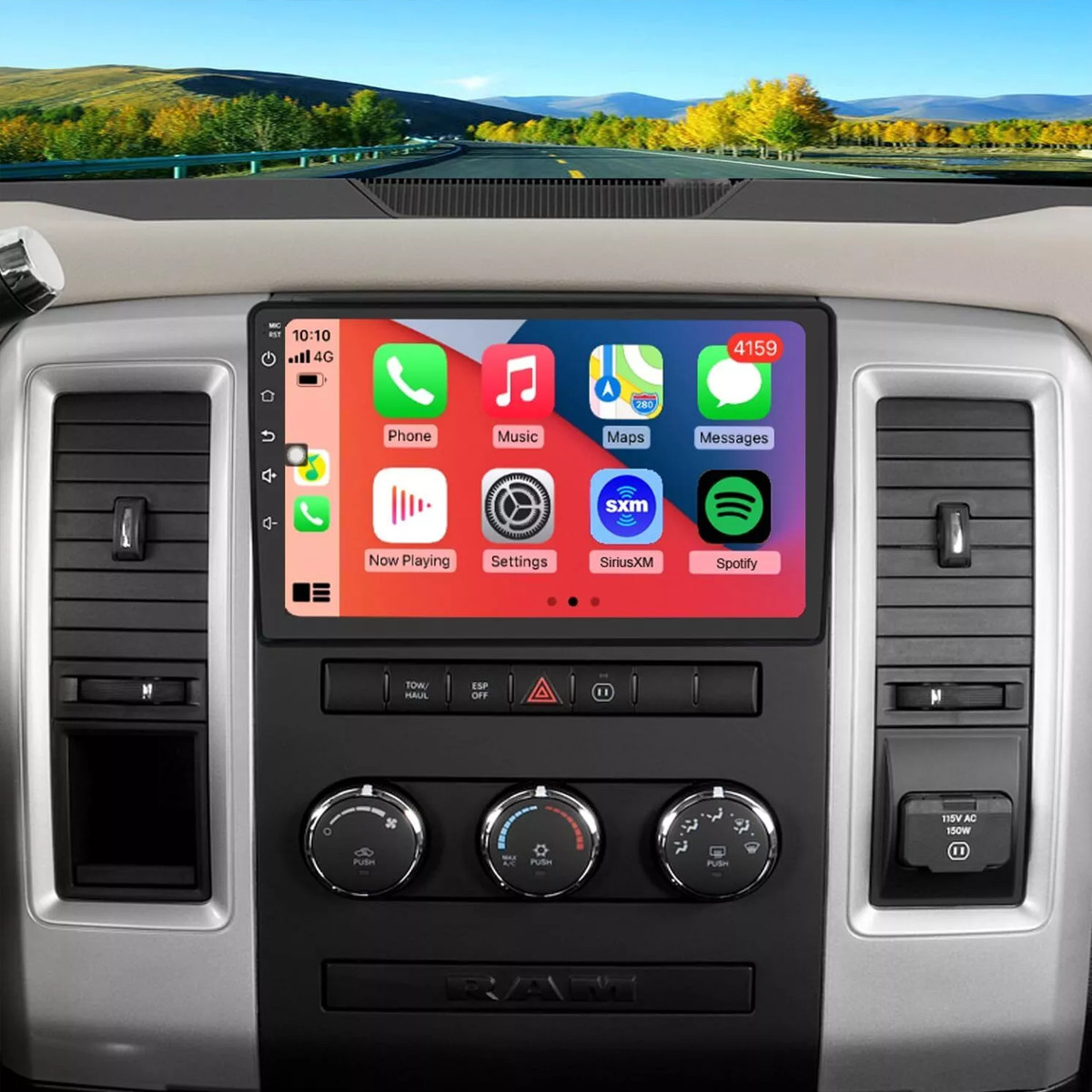 For 2009-2012 Dodge Ram 1500 2500 3500 CarPlay Car Stereo Radio Android 12 GPS