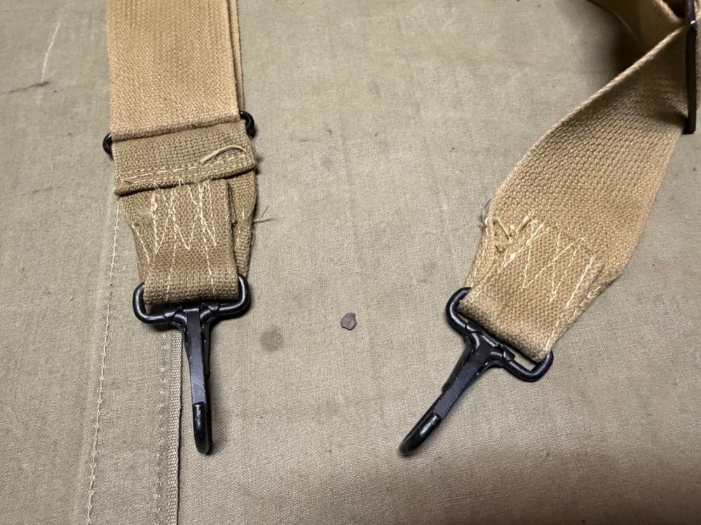 ORIGINAL WWII US ARMY INFANTRY M1942 M1 GP AMMO BAG CARRY STRAP-BRITISH MADE