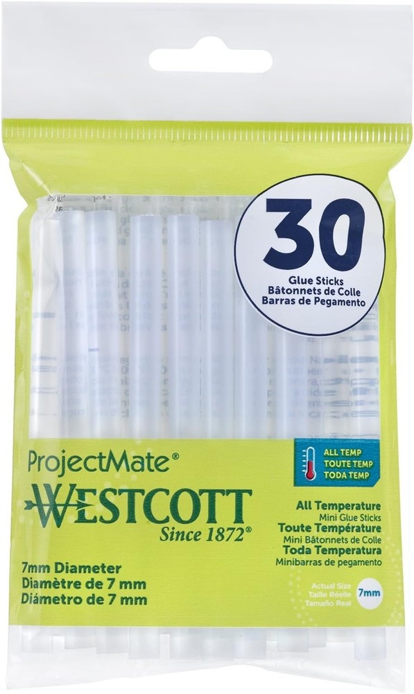 30-Pack All-Temperature Mini Glue Sticks for Versatile Crafting Needs