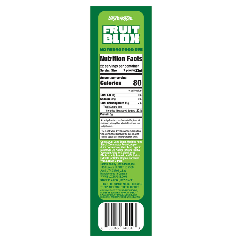 Unspeakable Apple Strawberry Fruit Snacks 22 Count