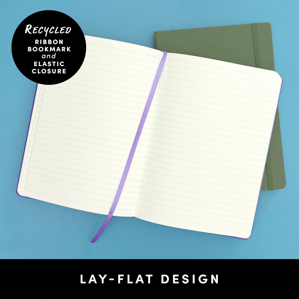 PAPERAGE Recycled Lined Journal Notebook, (Olive), 160 Pages, Lined, Olive