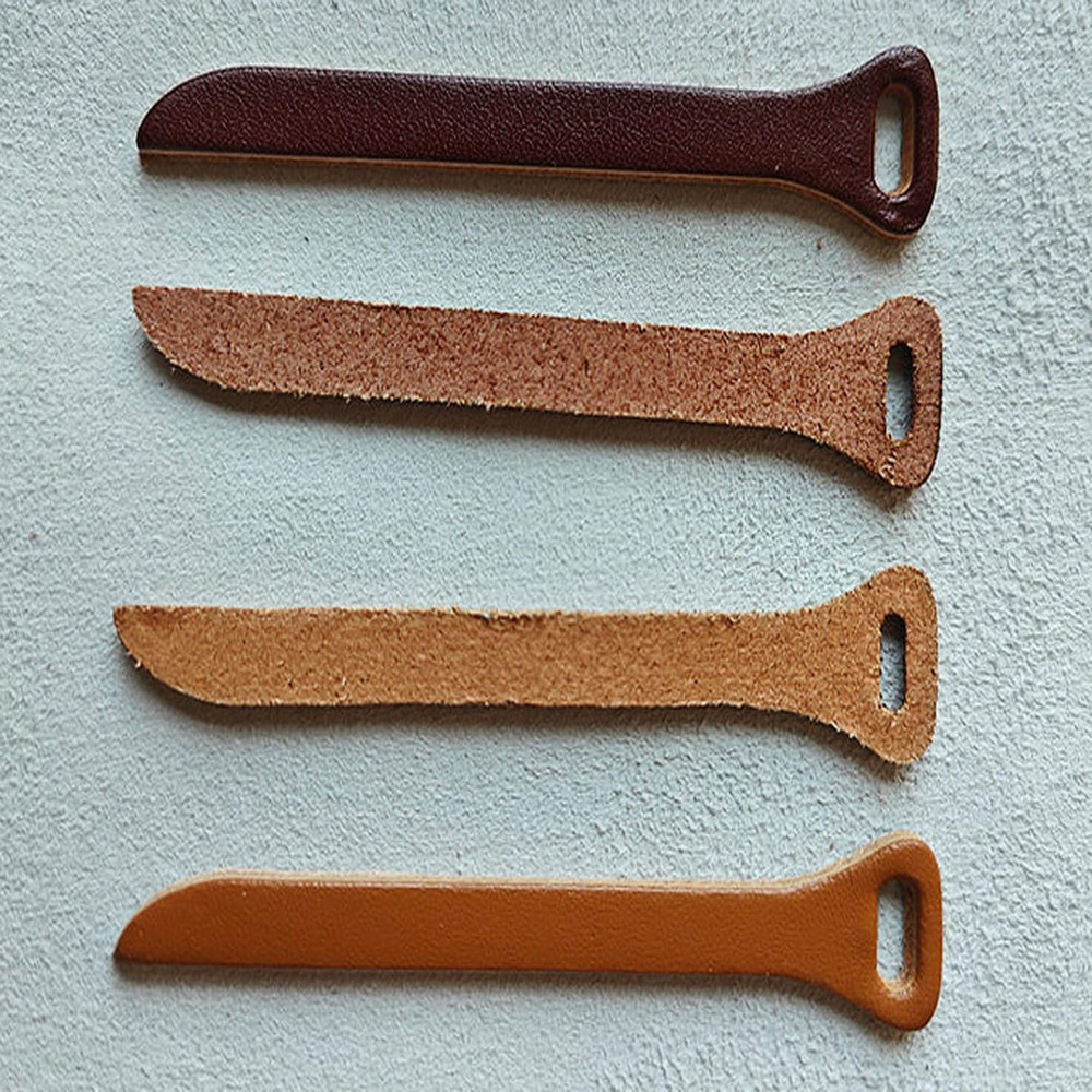 Arrerr 6 Pack Zipper Pulls Replacement Handmade Cowhide Leather Zipper Pull Tab