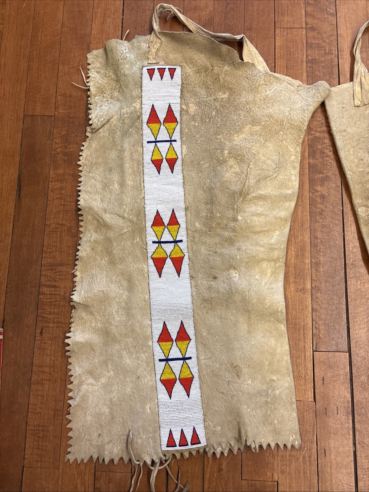 Antique Native American Beaded Plains Leggings 1910s Beaded Leggings